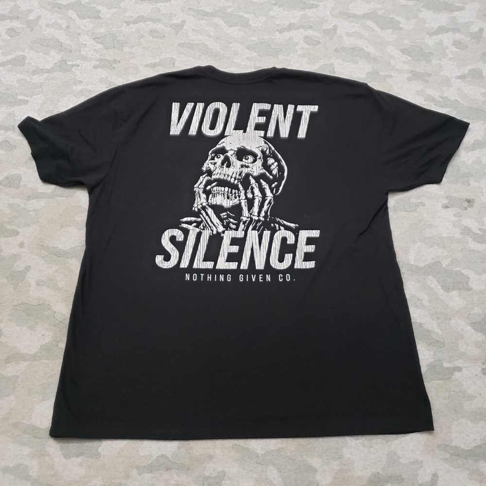 Nothing Given Co. "Violent Silence" Black Short Sleeve Tee